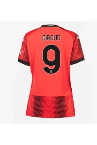 AC Milan Olivier Giroud #9 Jalkapallovaatteet Naisten Kotipaita 2023-24 Lyhythihainen